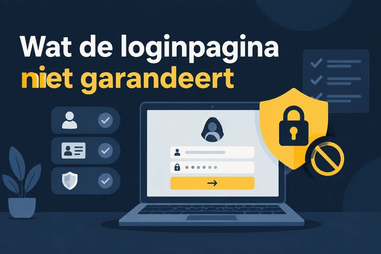 Wat de loginpagina niet garandeert